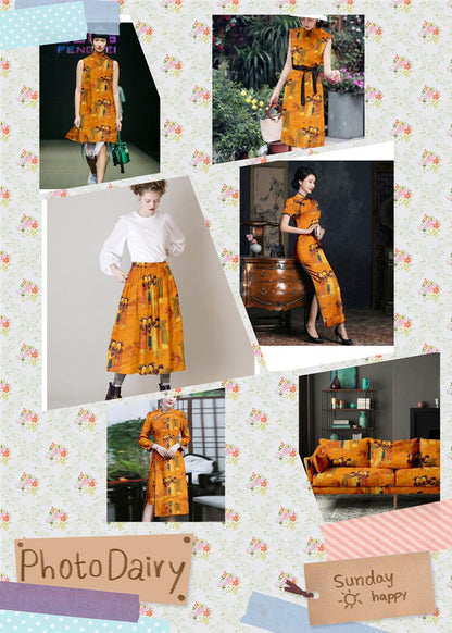 Tang Yin Court Ladies Linen Fabric: Ming Dynasty Sewing & Upholstery