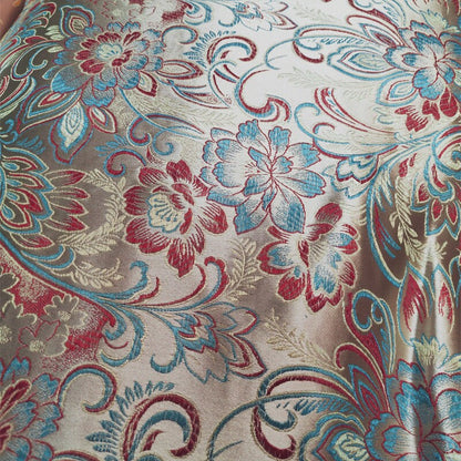 Tissu brocart à fleurs de pivoine : tissu de couture en rayonne pour cheongsam de 45 pouces de large
