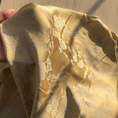Butterfly Jacquard Fabric: 57"W Cotton Rayon Blend, Upholstery & Sewing