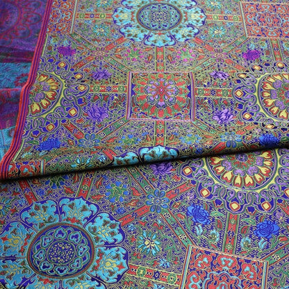 Floral Jacquard Brocade Fabric: Chinese Mongolian Style (29.5" Wide)