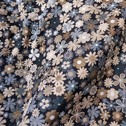 Floral Jacquard Woven Fabric: 3D Embossed Reversible Upholstery, Costume, Sewing - 54"W