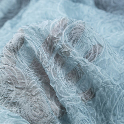 Light Crinkled Chiffon Fabric: 50"W Sheer Wedding & Costume Fabric