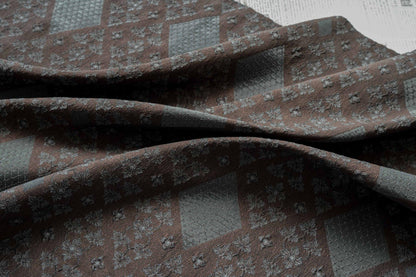 Ethnic Style 3D Embossed Geometric Diamond Jacquard Fabric ��� Vintage Inspire"W