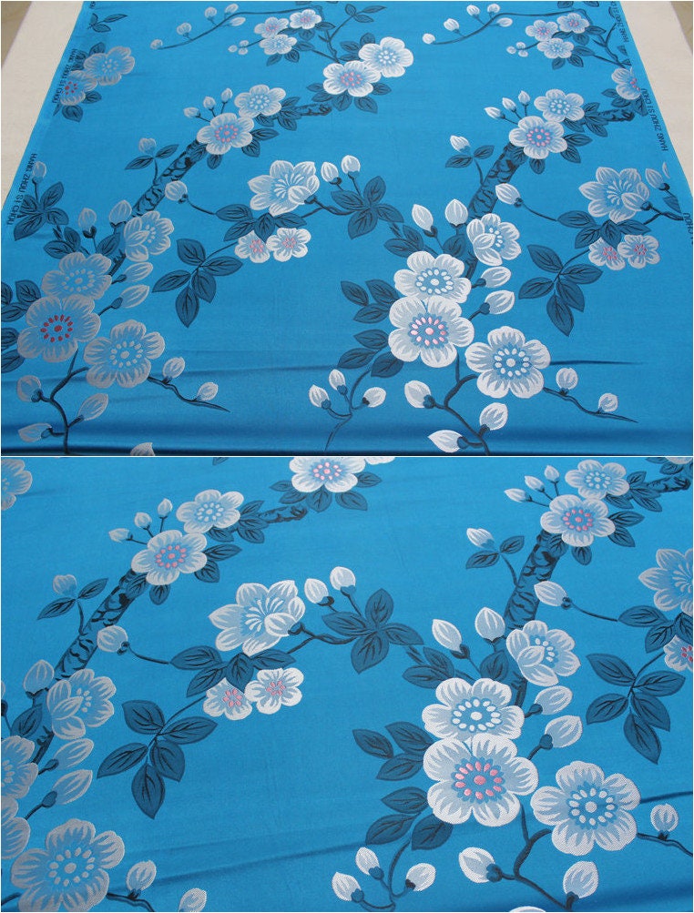 Plum Blossom Brocade Fabric: 29.5" Wide Silk Rayon Jacquard