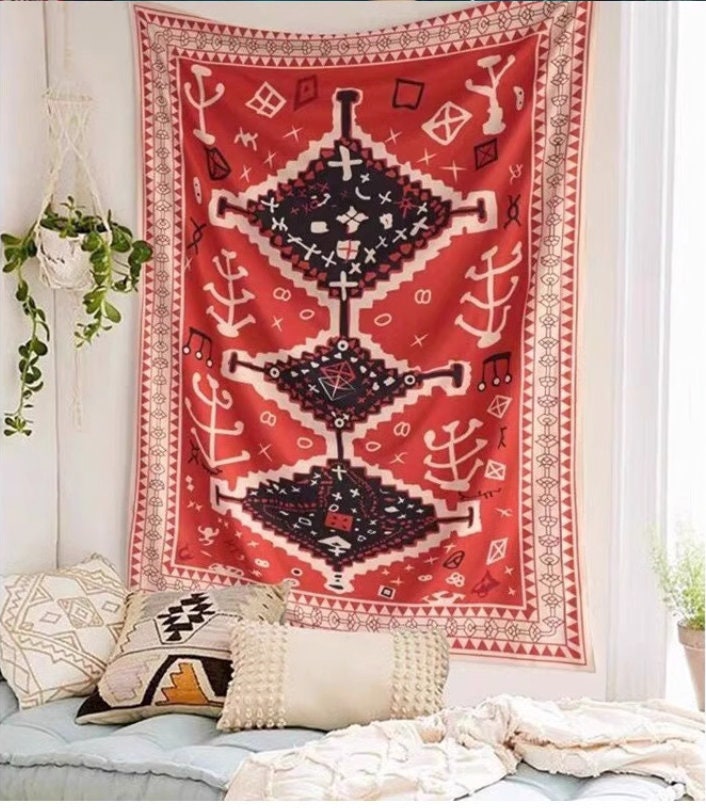 Mandala Tapestry: Bohemian Wall Hanging, Sofa Throw, Tablecloth [140x200 cm]