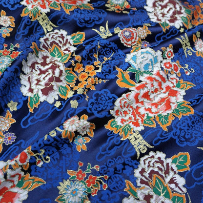 Floral Silk Brocade Fabric: 29"W Chinese Wedding Fabric By The Meter