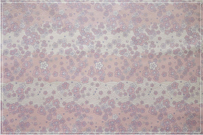Japanese Brocade Fabric: Fish Scale Flower Jacquard Kimono Damask, 59" Wide