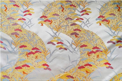 Tissu jacquard Jardin de Printemps : 165 cm de large, coton et polyester
