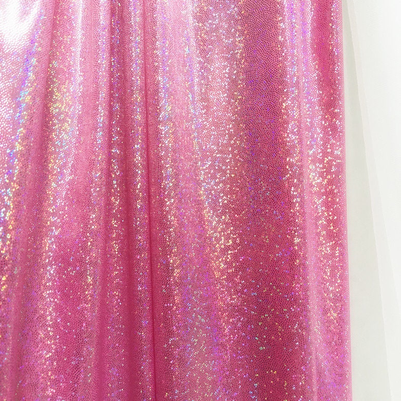 Glitter Mesh Fabric, 4-Way Stretch, Laser Knitted, 59" Wide