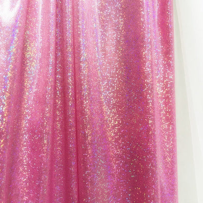 Glitter Mesh Fabric, 4-Way Stretch, Laser Knitted, 59" Wide