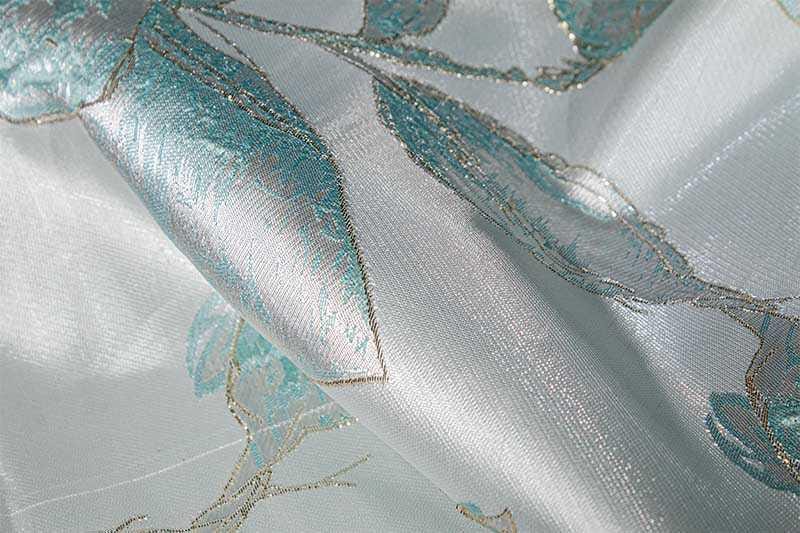 Floral Gold Thread Jacquard Fabric: 3D Designer Sewing Material