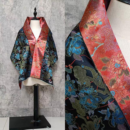 Kirin Peony Brocade Fabric ��� Color-Woven Jacqua"W