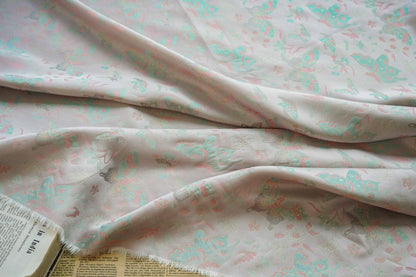 Butterfly Brocade Satin Fabric: 60" Wide Chinese Style Sewing Material