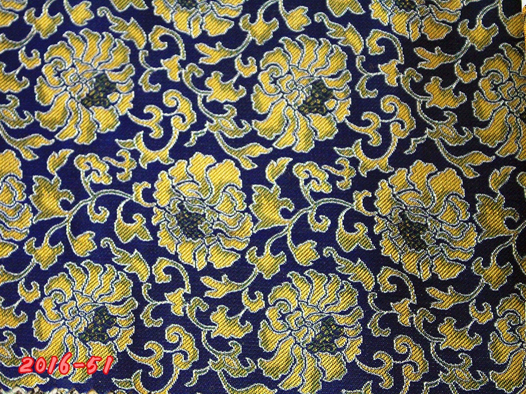 Tissu brocart Song : 55 po de large, rayonne, matériau d'inspiration chinoise