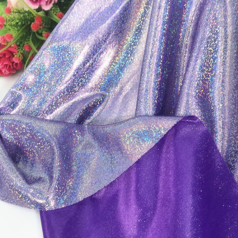 Glitter Mesh Fabric, 4-Way Stretch, Laser Knitted, 59" Wide