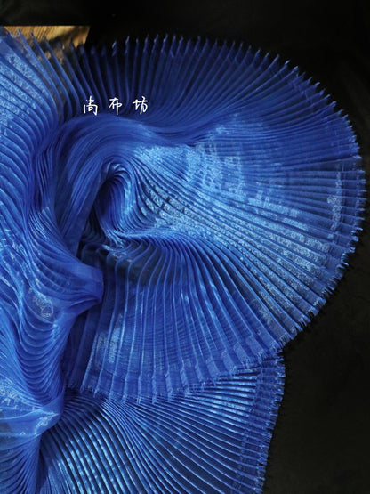 Pleated Stiff Organza Fabric: 59" Wide Designer Material