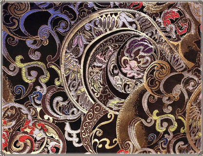 Nishijin Jacquard Brocade Fabric: Japanese Silk Blend, 29.5" Wide