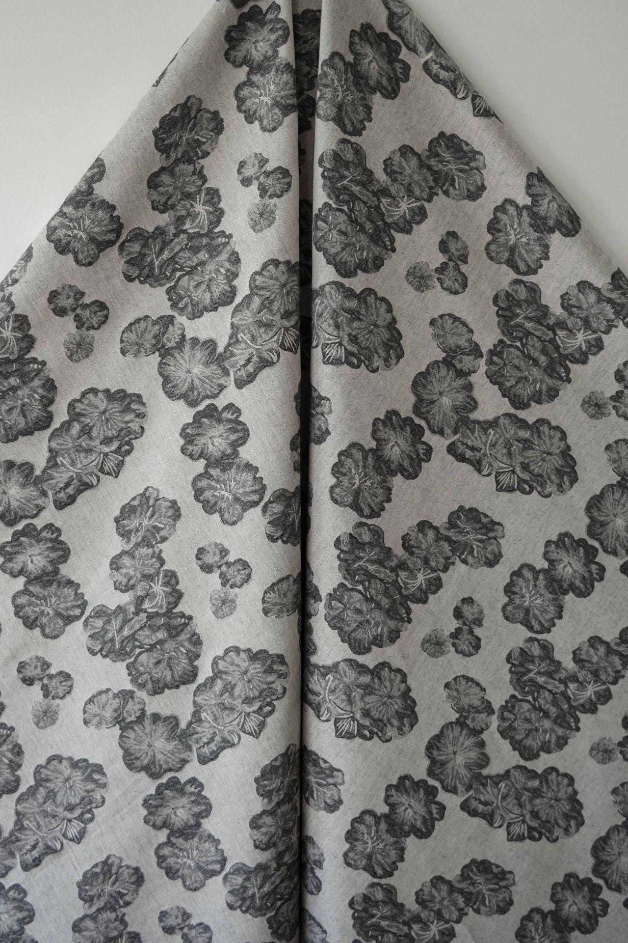 Floral Japanese Cotton Fabric: Soft Kimono Upholstery Drapery (55"W)