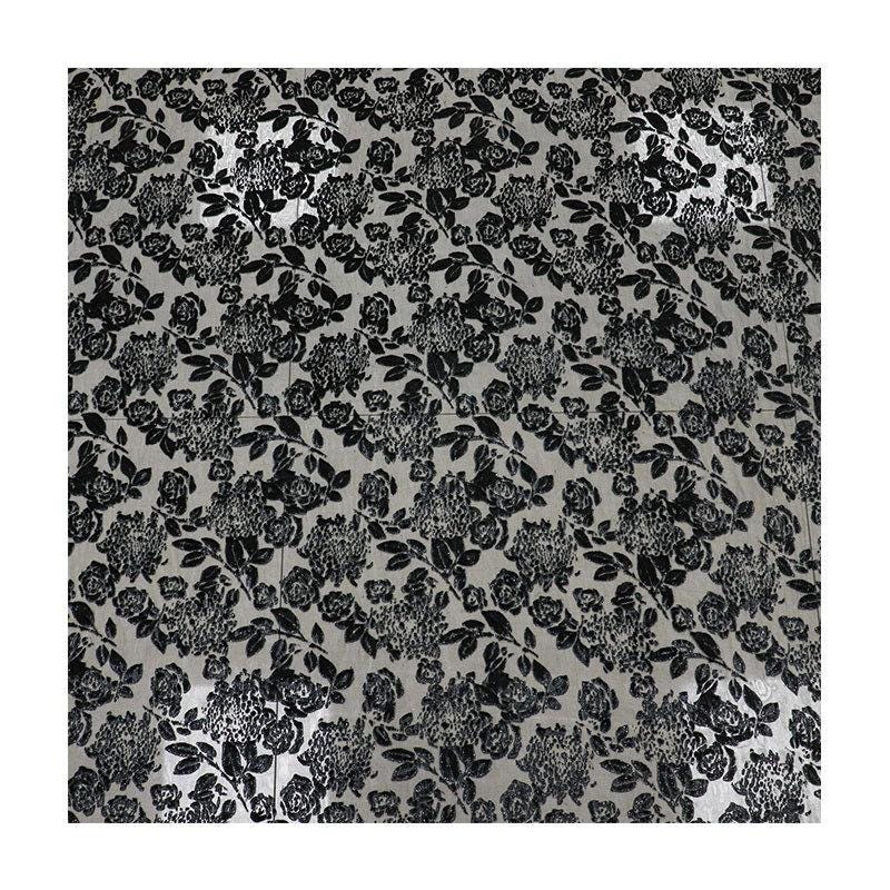 Burnout Floral Viscose Velvet Fabric: Soft Drape for Kimono, Costume