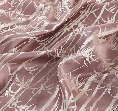Tissu jacquard bambou oriental : polyester damassé 57 po de large, vendu au mètre