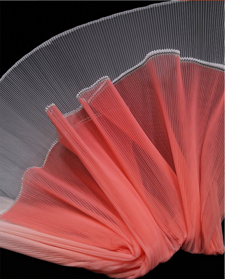 Pleated Organza Fabric: 59" Wide Stiff Texture Polyester