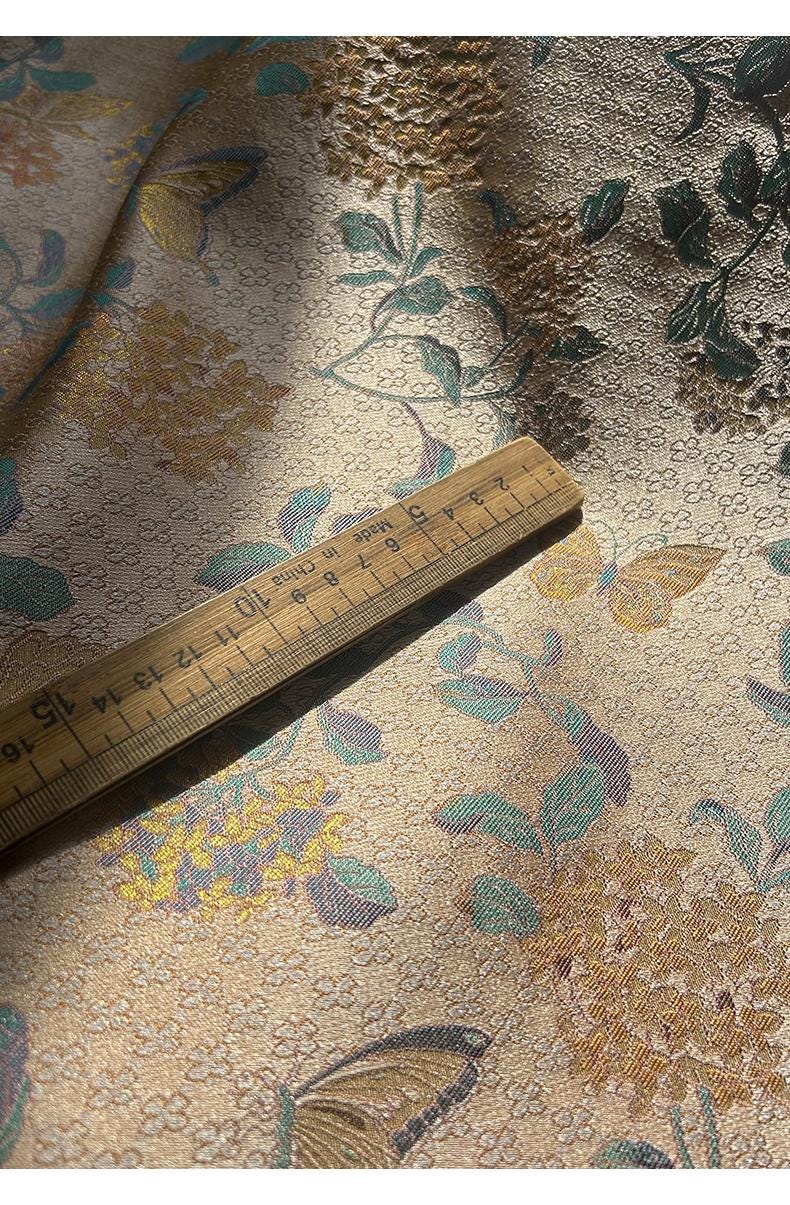 Butterfly Brocade Fabric: 59"W Rayon Cheongsam Material