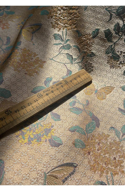 Butterfly Brocade Fabric: 59"W Rayon Cheongsam Material