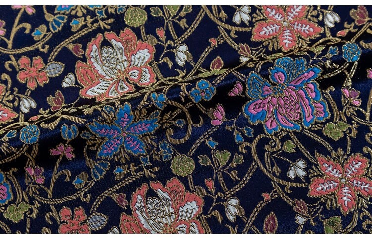 Lotus Silk Brocade Fabric: Traditional Cheongsam Sewing, 27.5"W