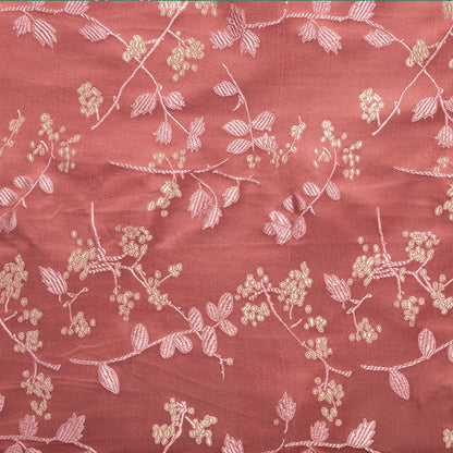 Vintage Floral Brocade Fabric: 29.5"W Silk Rayon Blend