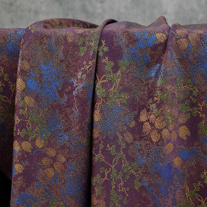Floral Tea Silk Satin Fabric: 55"W Digital Print Sewing Material
