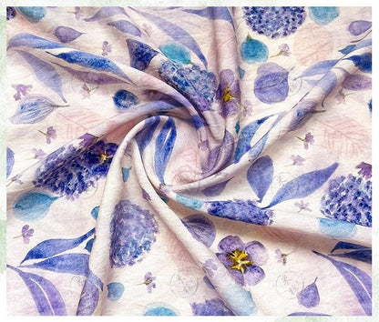 Quilting Fabric, Mist Blue Floral Cotton Fabric: Soft Jacquard Look Sewing Material