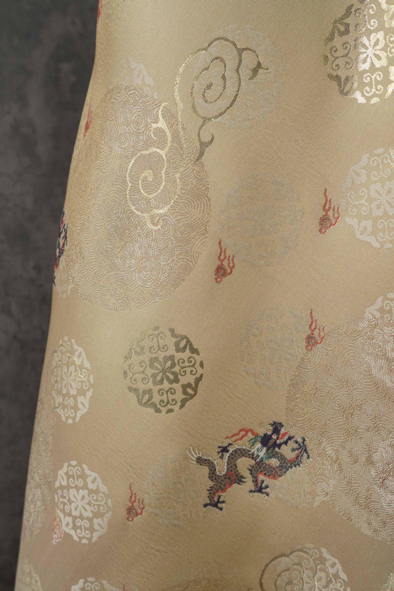 Dragon Silk Brocade Fabric: Emperor Robe Cheongsam Sewing Material