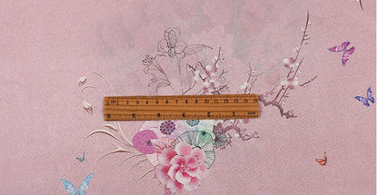 Floral Micro Suede Fabric: Upholstery, Costume, Apparel - 59"W