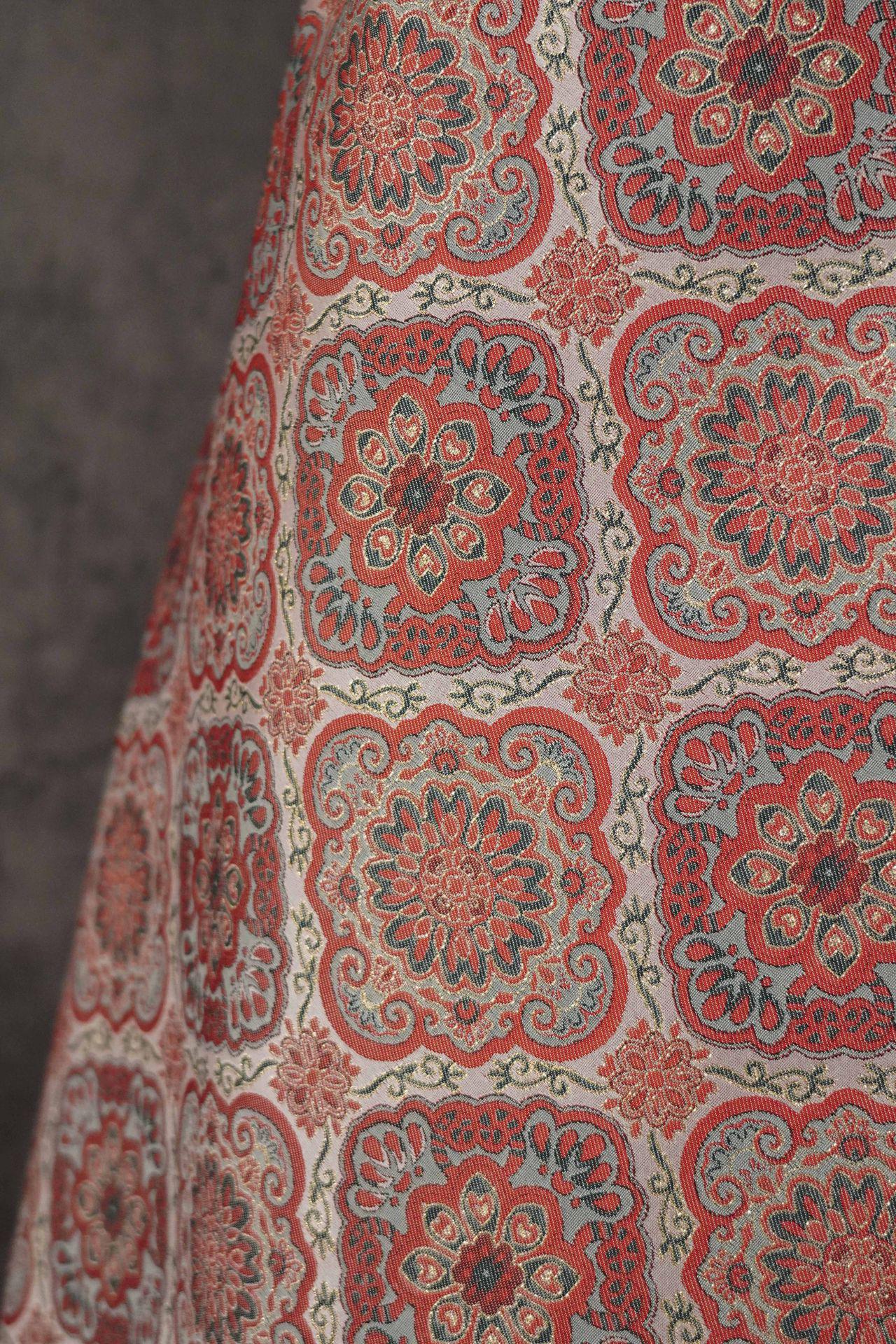 DunHuang Baoxiang Brocade Fabric: 65"W Tibetan Costume Material