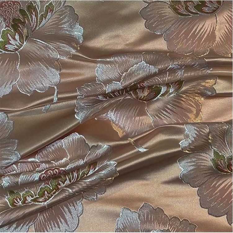 Nylon Peony Brocade Fabric: Upholstery, Dress, Quilting - By The Meter
