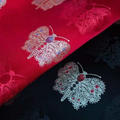 Butterfly Brocade Fabric: 59"W Rayon Cheongsam Quilting Fabric By The Meter