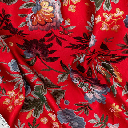 Tissu brocart jacquard Nishijin : tissu réversible à motifs floraux pour kimono, 150 cm de large