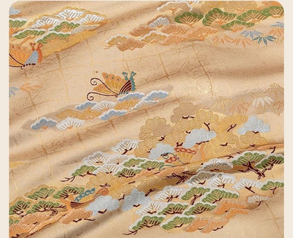 Nishijin Weaving Fabric: Japanese Butterfly Pattern, Upholstery & Costume Fabric