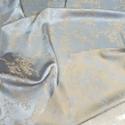 Bamboo Jacquard Satin Damask Fabric: Two-Sided Rayon, 59" Wide