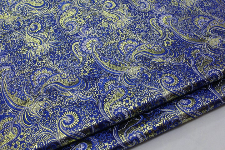 Tissu brocart satiné : revêtement floral, Cheongsam Qipao (largeur 29,5")