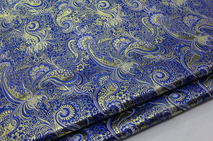 Tissu brocart satiné : revêtement floral, Cheongsam Qipao (largeur 29,5")