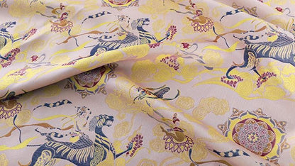 Mongolian Damask Brocade Fabric: 55"W Emperor Robe Material