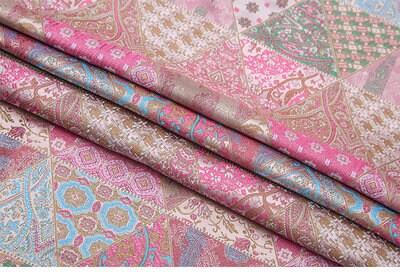 Tissu patchwork en brocart de soie : tissu jacquard damassé pour costumes
