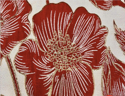 Lotus Brocade Fabric: 59"W Jacquard Satin Damask, Cheongsam Sewing