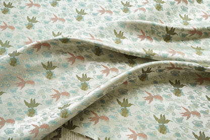 Song Silk Brocade Damask Fabric: Lucky Fish, Emperor Tibetan Style