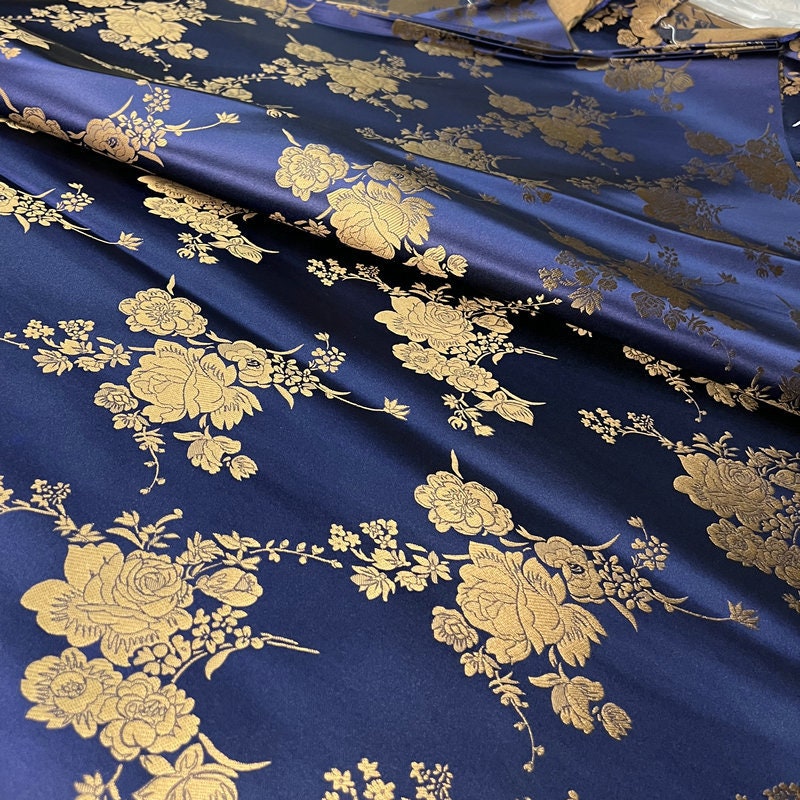 Nishijin Japanese Floral Brocade Fabric: High-Precision Rayon Sewing
