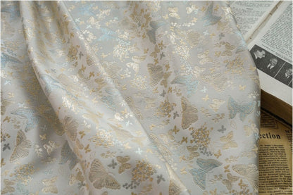 Butterfly Jacquard Fabric: 59"W Polyester Upholstery, Costume, Decor