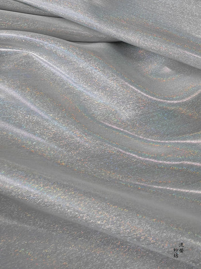 Tissu organza scintillant Space Galaxy : 150 cm de large, matériau de couture pour créateur