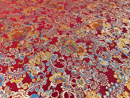 Tissu brocart de soie à motif pivoine : 75 cm de large (29,5 po) – Ameublement et costumes