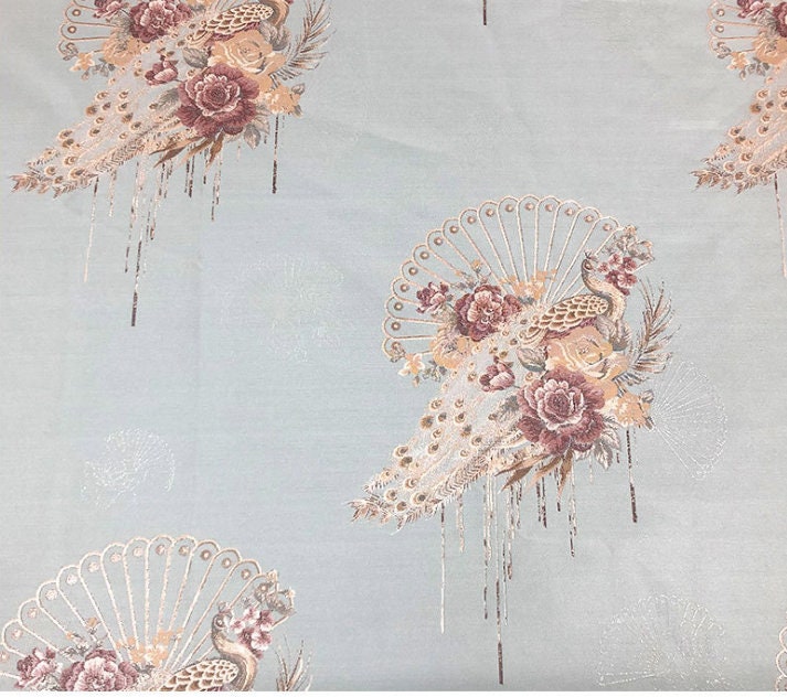 Jacquard Damask Fabric: 3D Designer Upholstery, Costume, Decor - 56" W